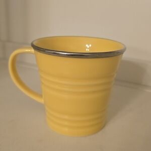 ⭐️40% Off⭐️ Starbucks 2007 Yellow Sand Bucket with Silver Rim 14oz Mug